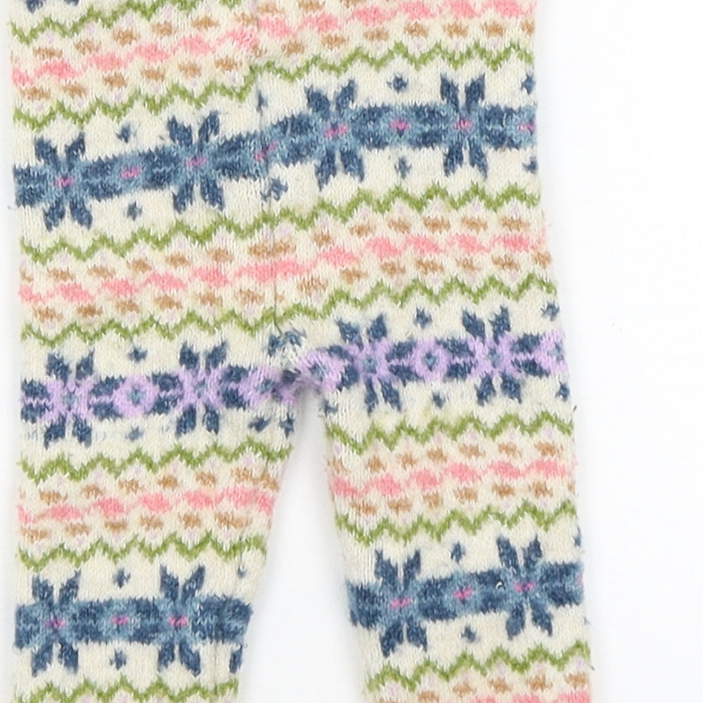 Marks & Spencer Baby Beige Geometric Capri Trousers Size 3-6 Months