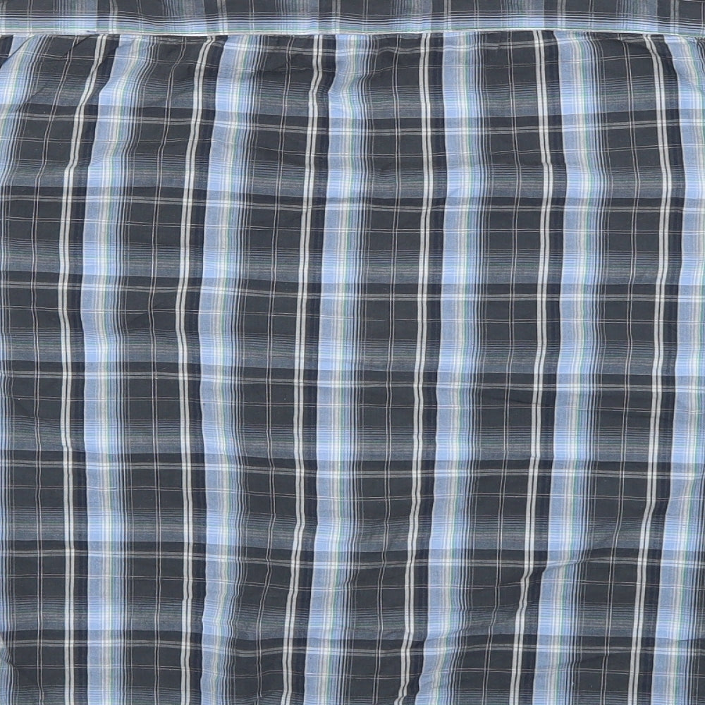 South Bay Mens Blue Plaid Button-Up Size S