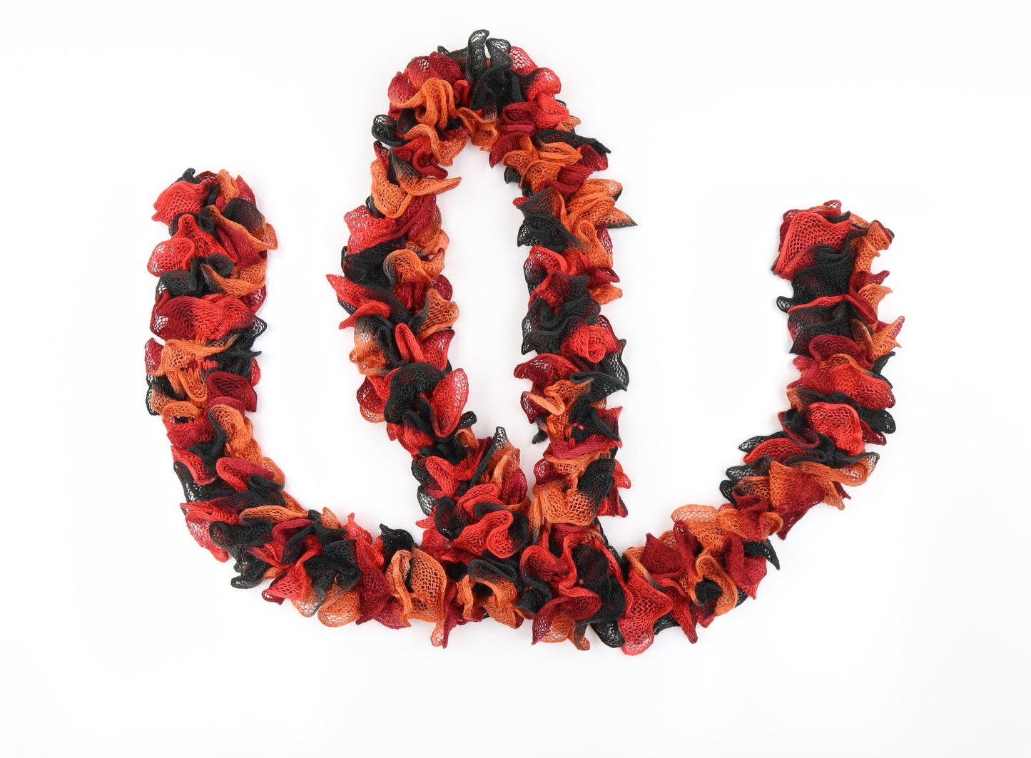 Preworn Orange Knit Scarf