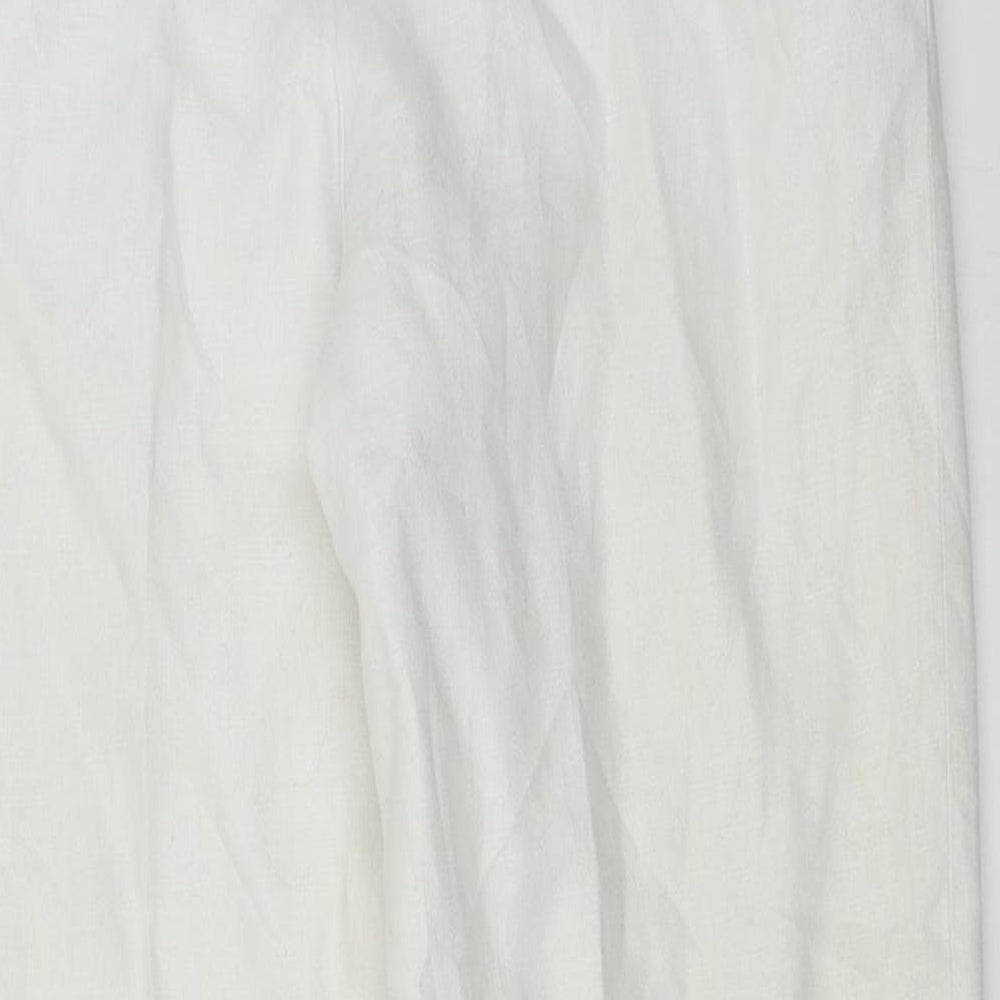 Barry Sherrard Womens White Trousers Size 12 L25 in
