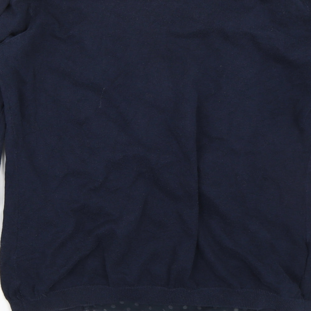 NEXT Womens Blue Polka Dot Basic Blouse Size 10