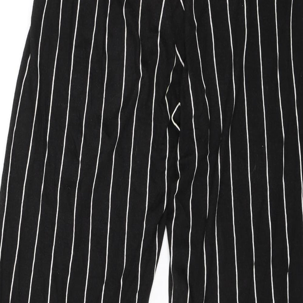 Divided Womens Black Striped Trousers Size S L23 in