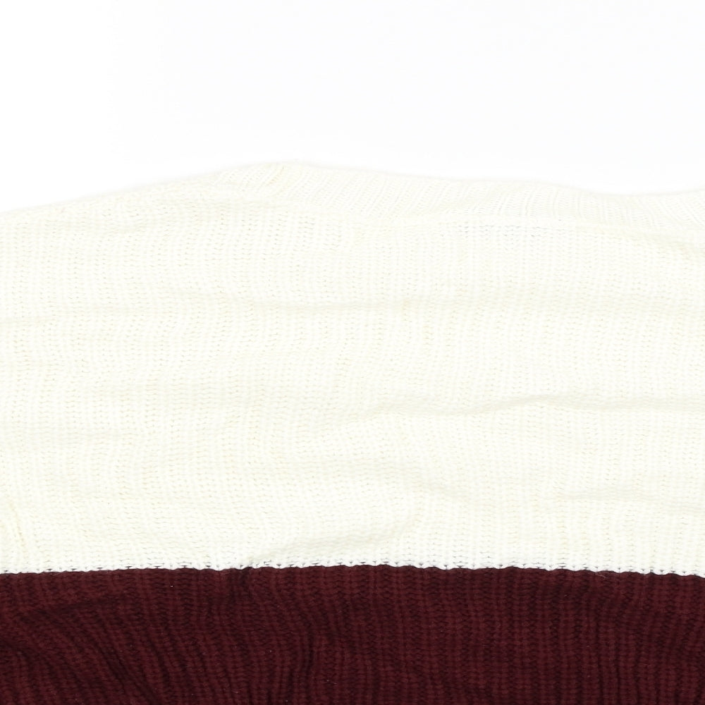 Topshop Womens White Pullover Jumper Size 8