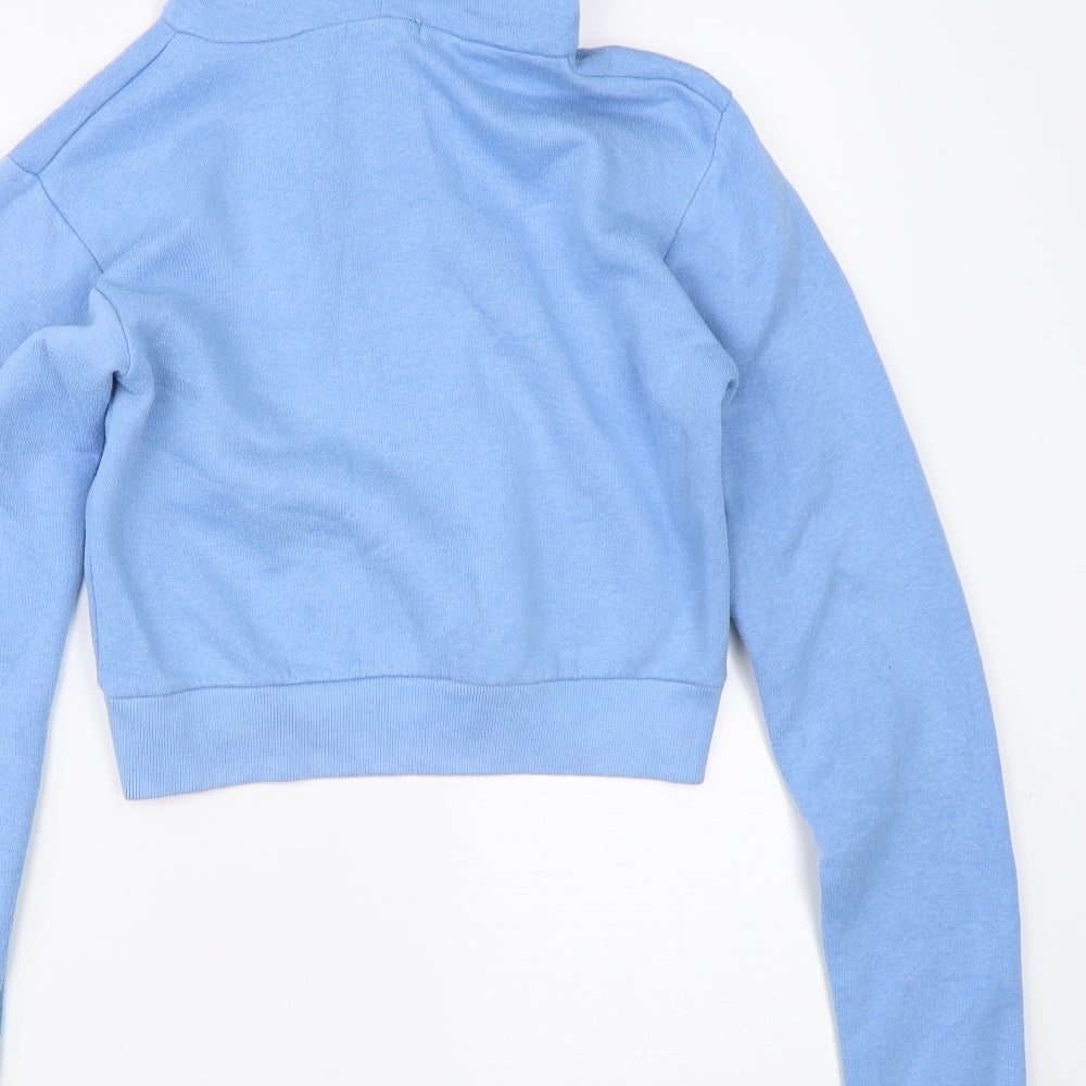 Saw It First Womens Blue Pullover Hoodie Size 6 - croppe