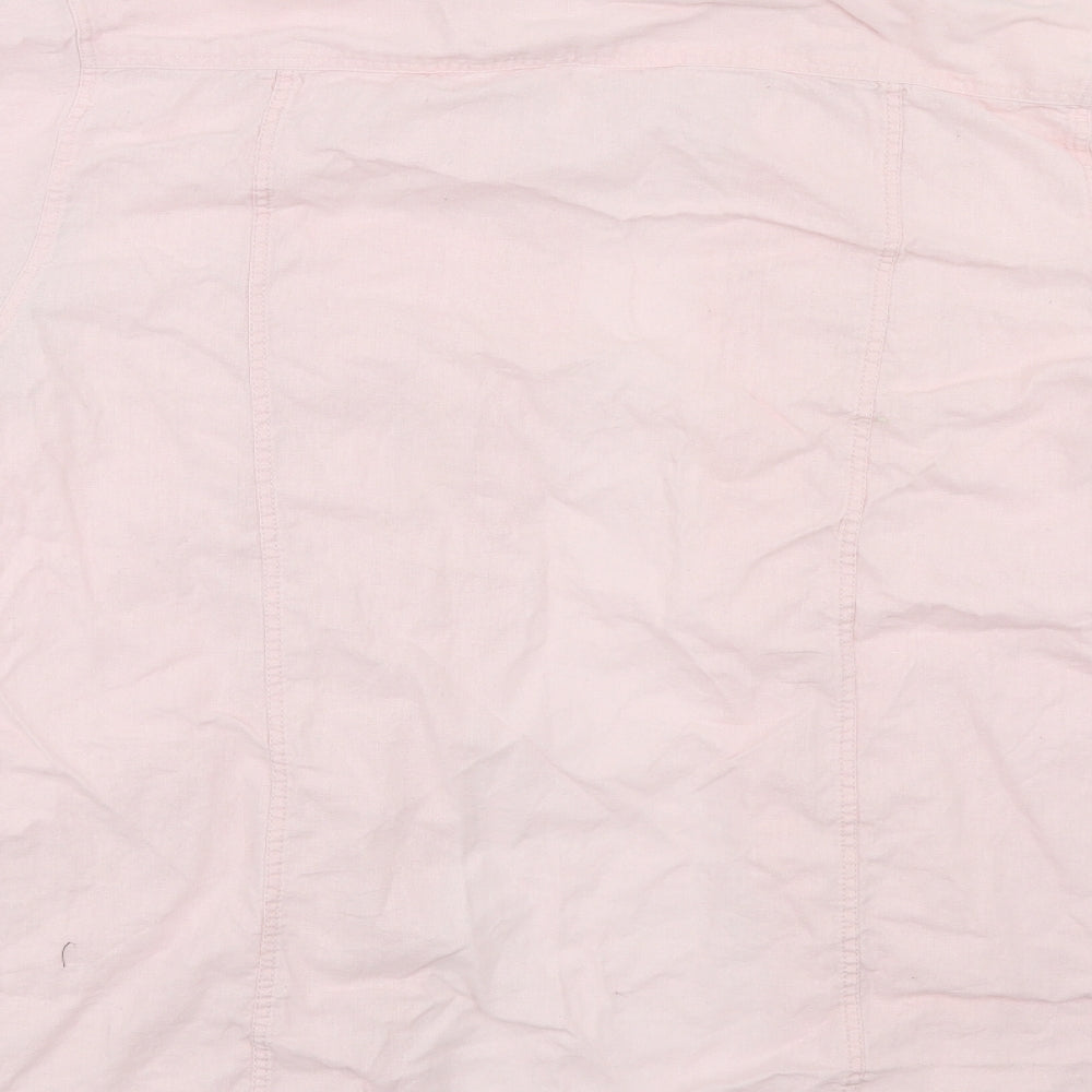 George Mens Pink Button-Up Size M