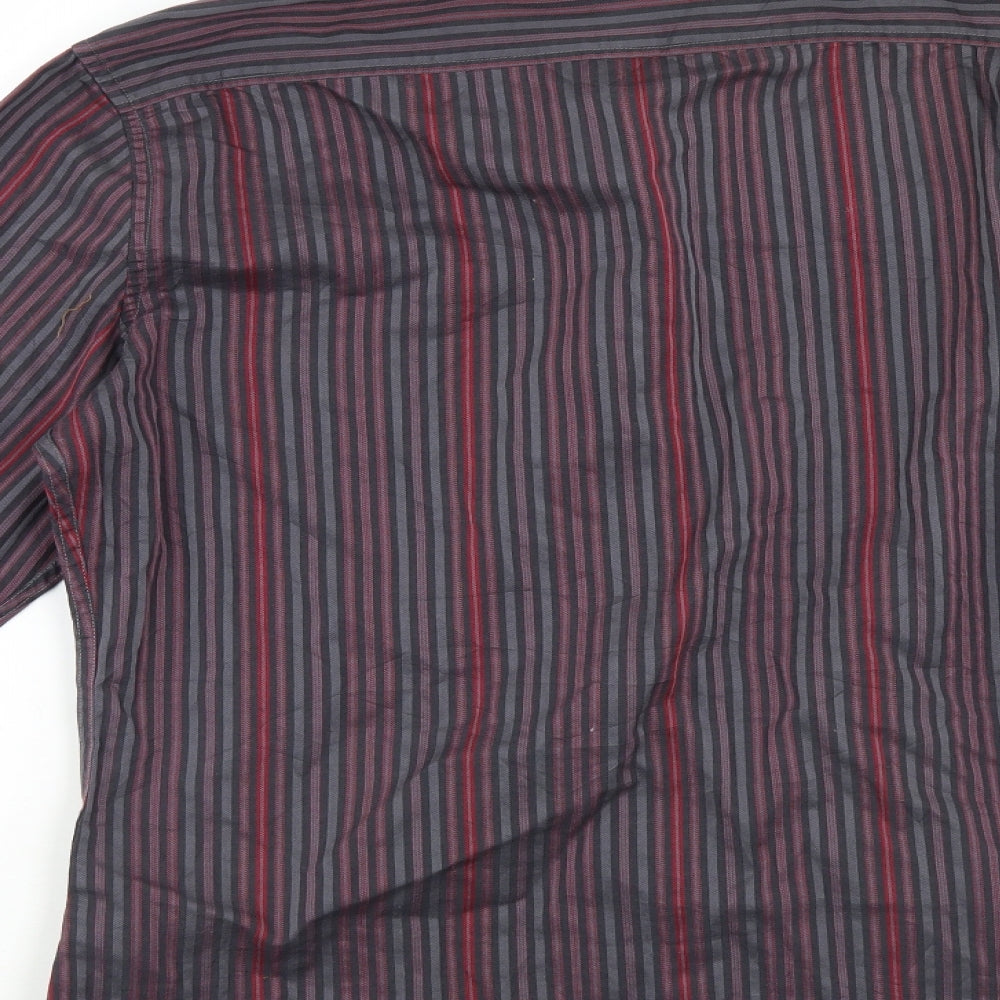 NEXT Mens Multicoloured Striped Button-Up