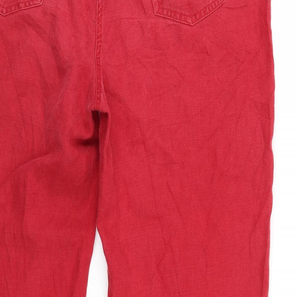 Preworn Womens Red Straight Jeans Size 8 L26 in