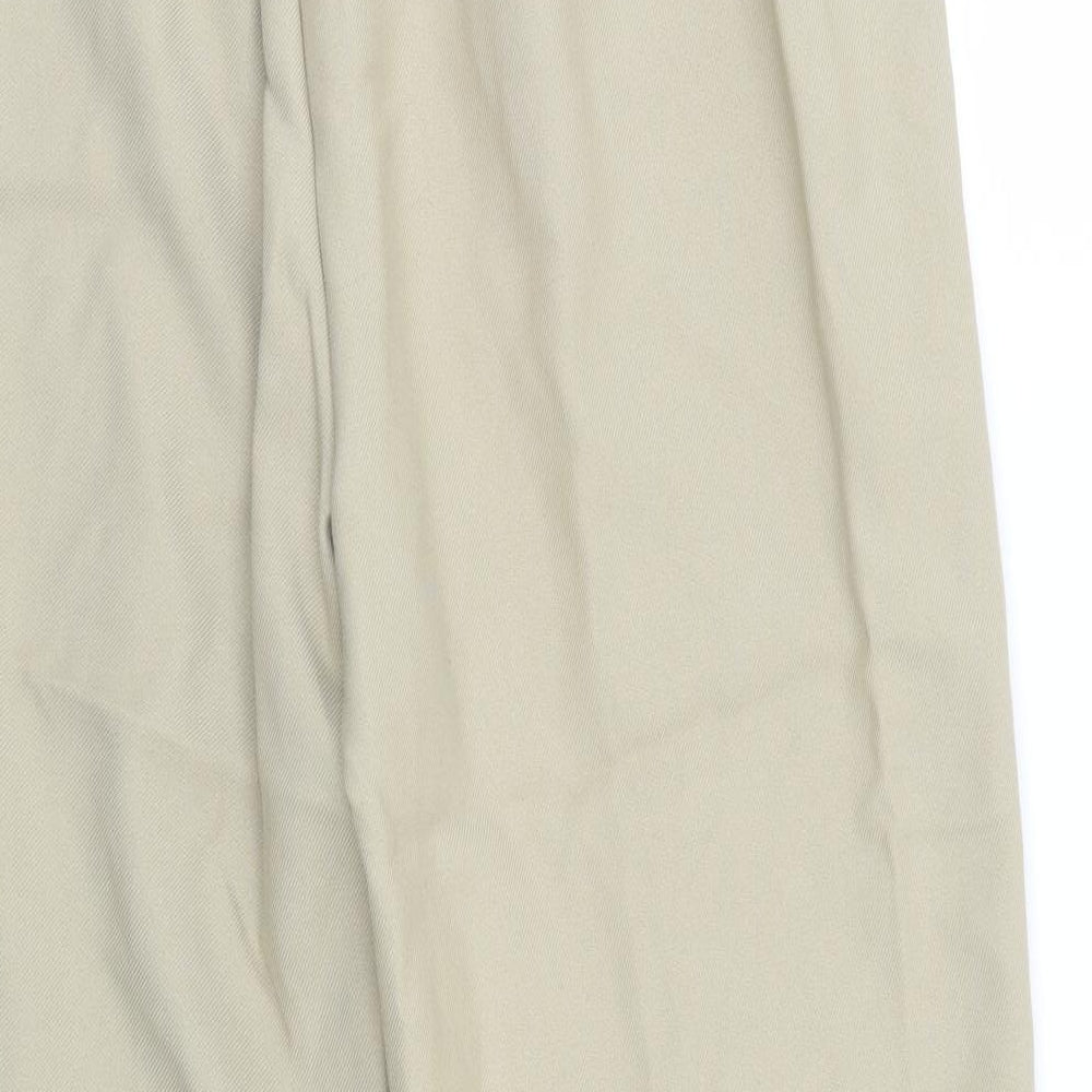 Unity Womens Beige Trousers Size 16 L25 in - Elastic Waist