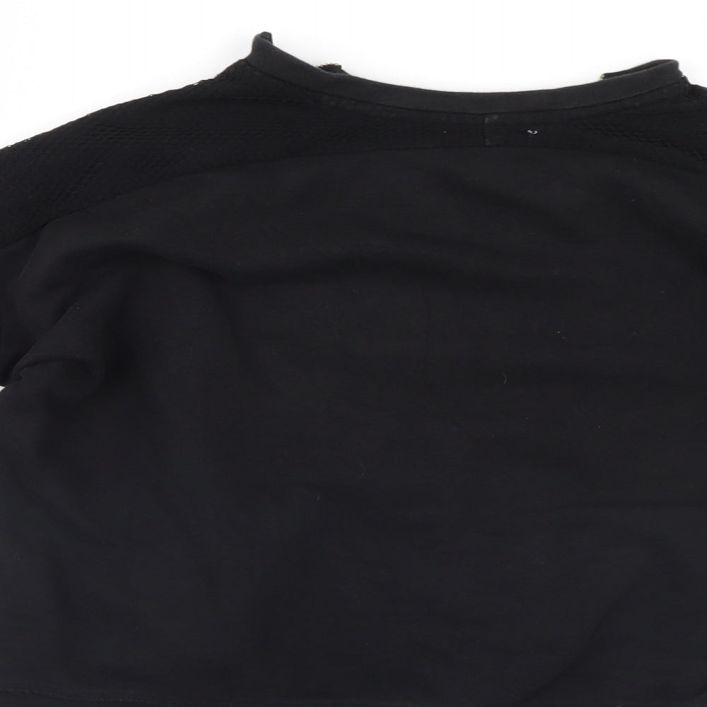 Zara Womens Black Pullover Sweatshirt Size S