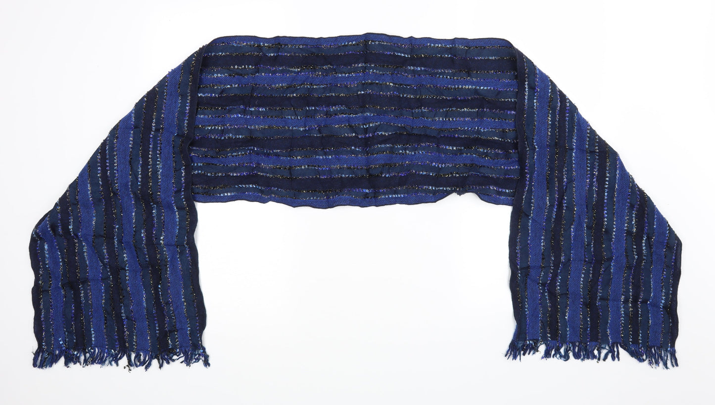 Per Una Womens Blue Striped Scarf