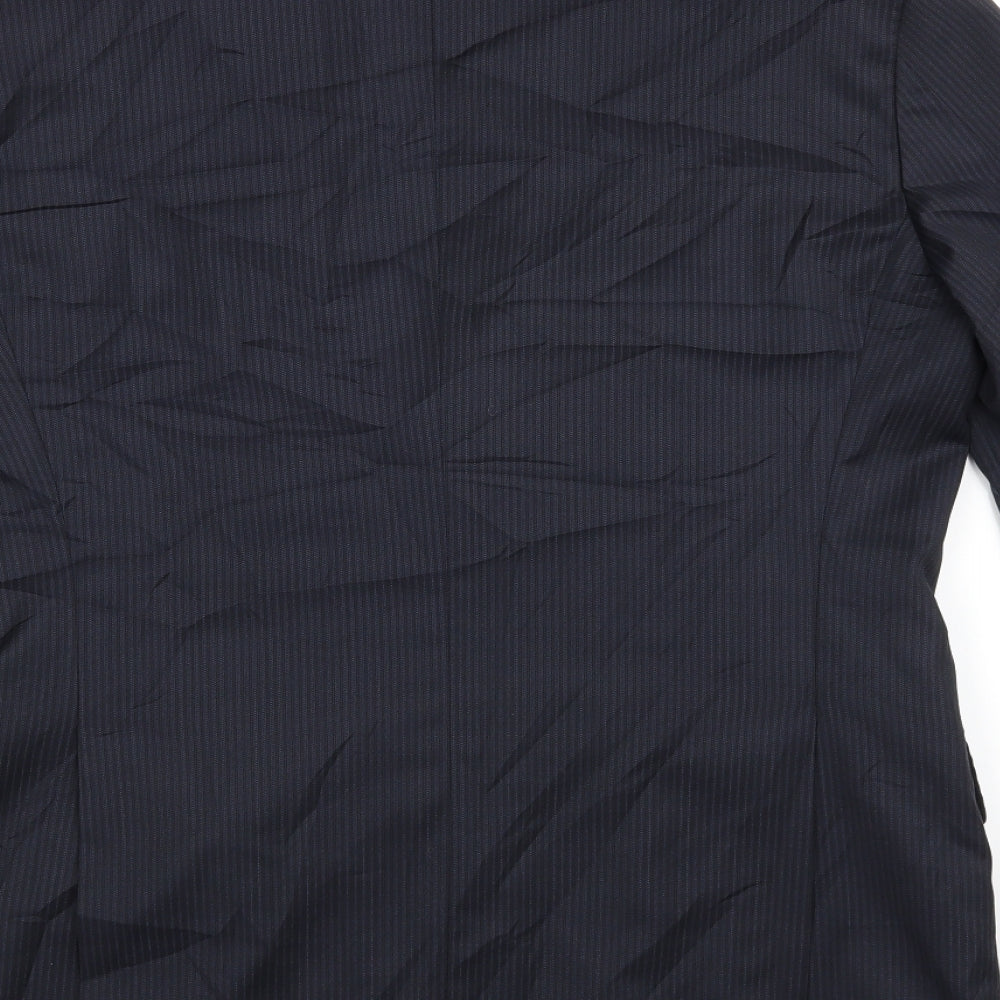 Trial Mens Blue Striped Jacket Blazer
