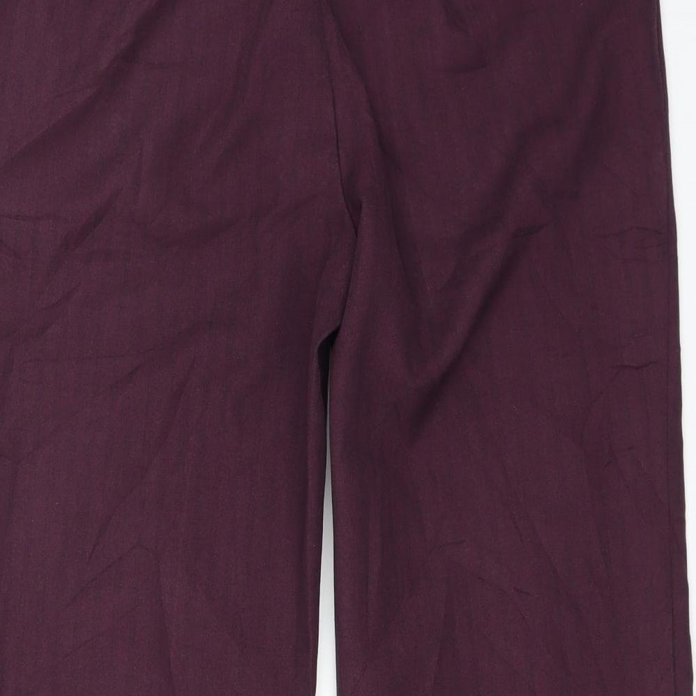 Marks and Spencer Womens Purple Trousers Size 12 L22 in