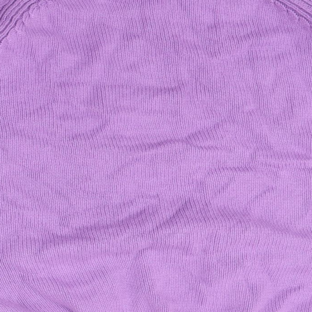 ISLE Womens Purple Knit Pullover Jumper Size M