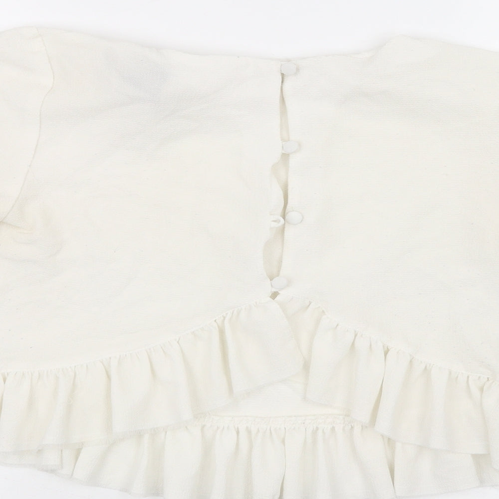 ASOS Womens White Basic T-Shirt Size 10
