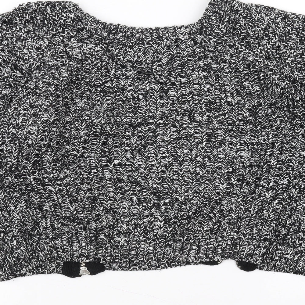 H&M Womens Black Knit Pullover Jumper Size 10