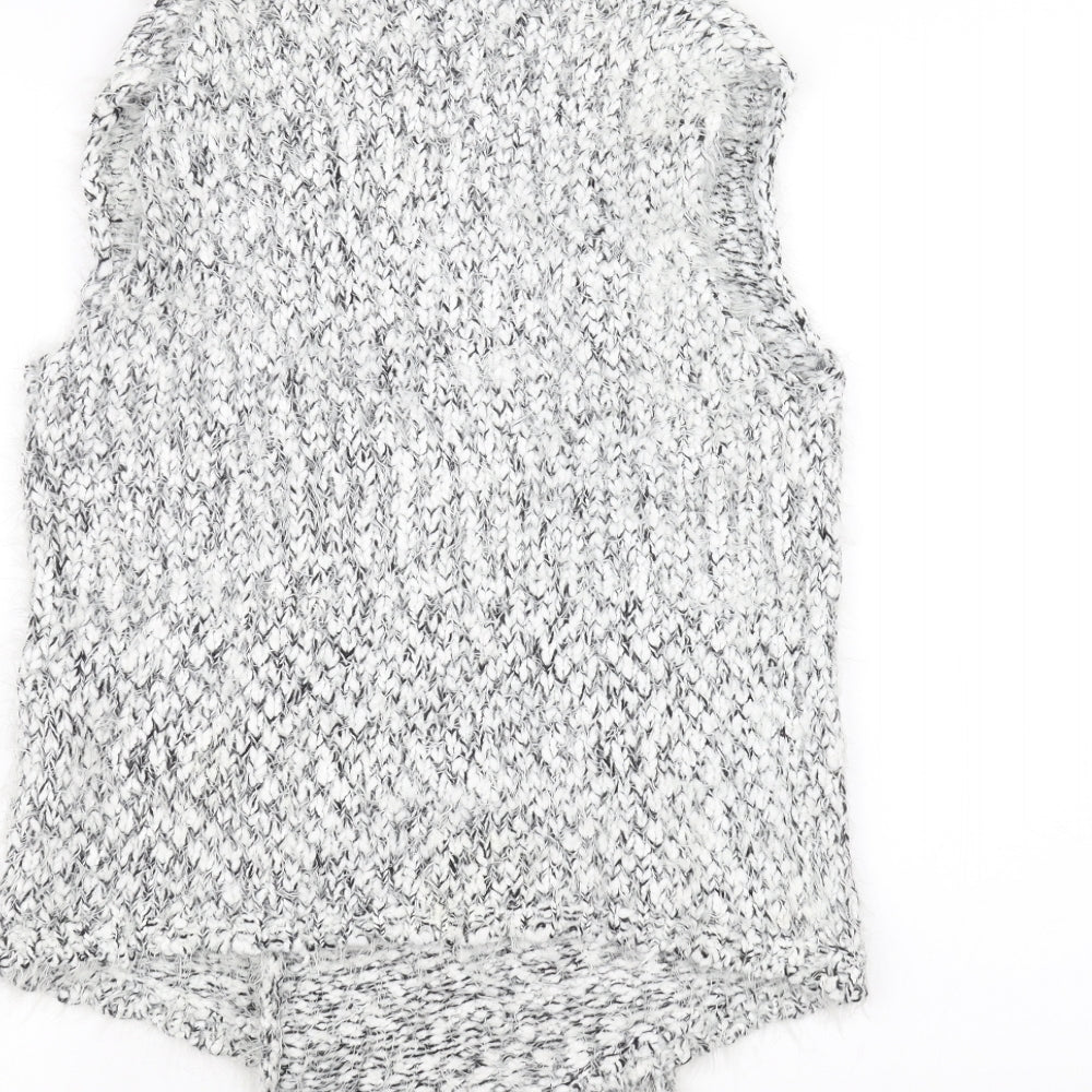 M&Co Girls White Knit Jacket Coatigan Size 11-12 Years