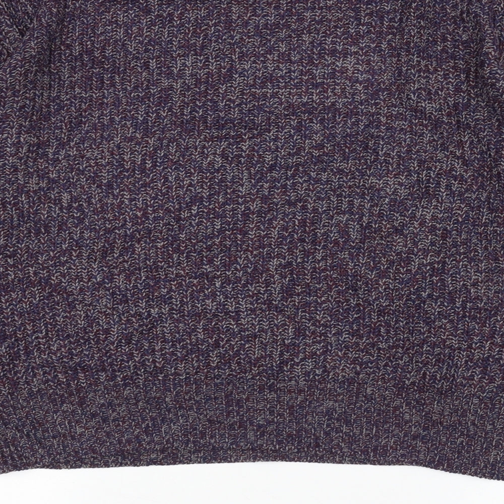Cedarwood State Mens Purple Knit Pullover Jumper Size L