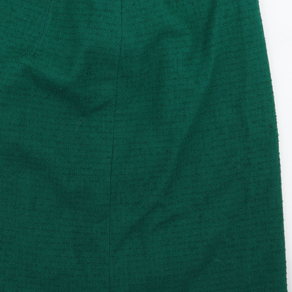 Preworn Womens Green Rayon Straight & Pencil Set Size 30