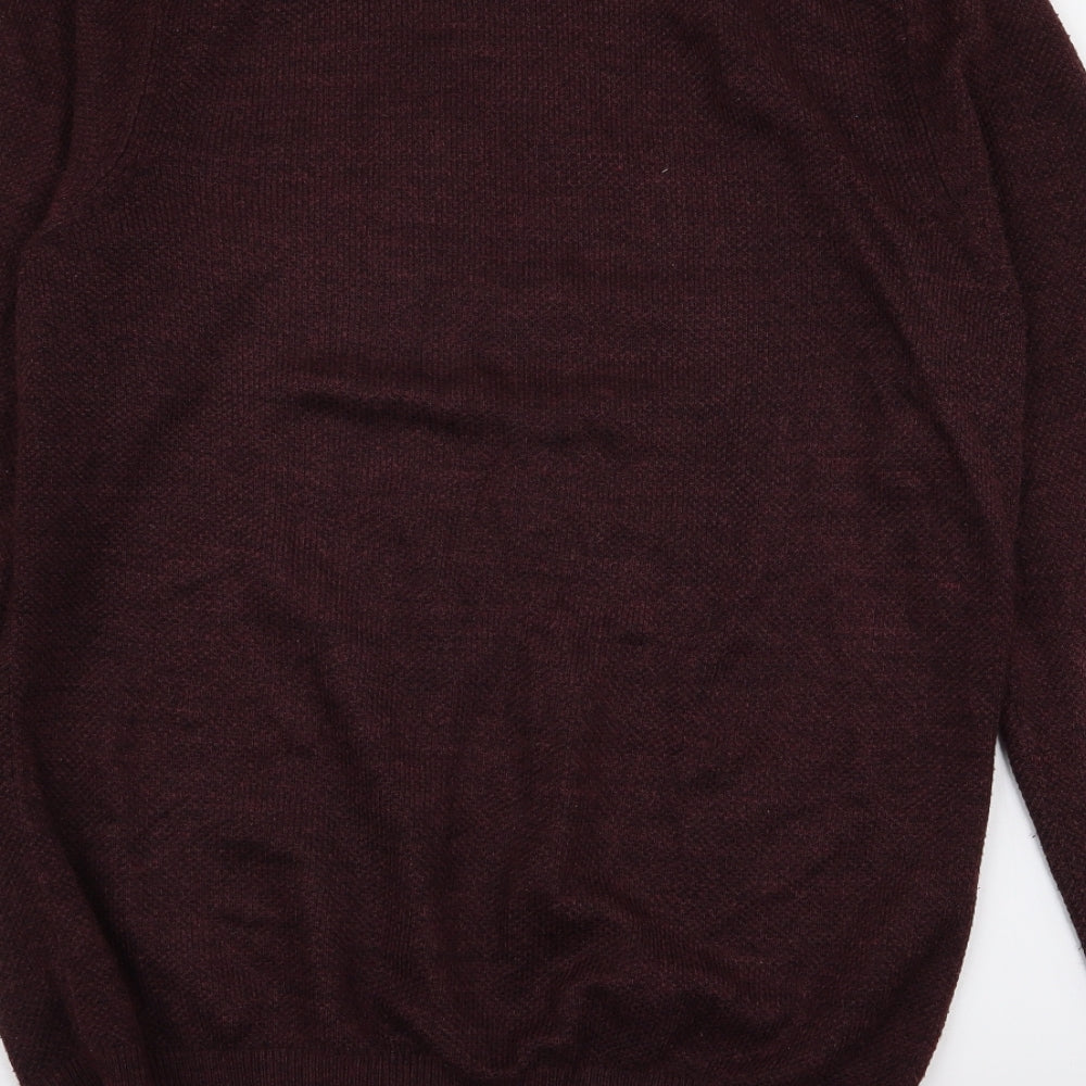 New Look Mens Red Pullover Jumper Size S