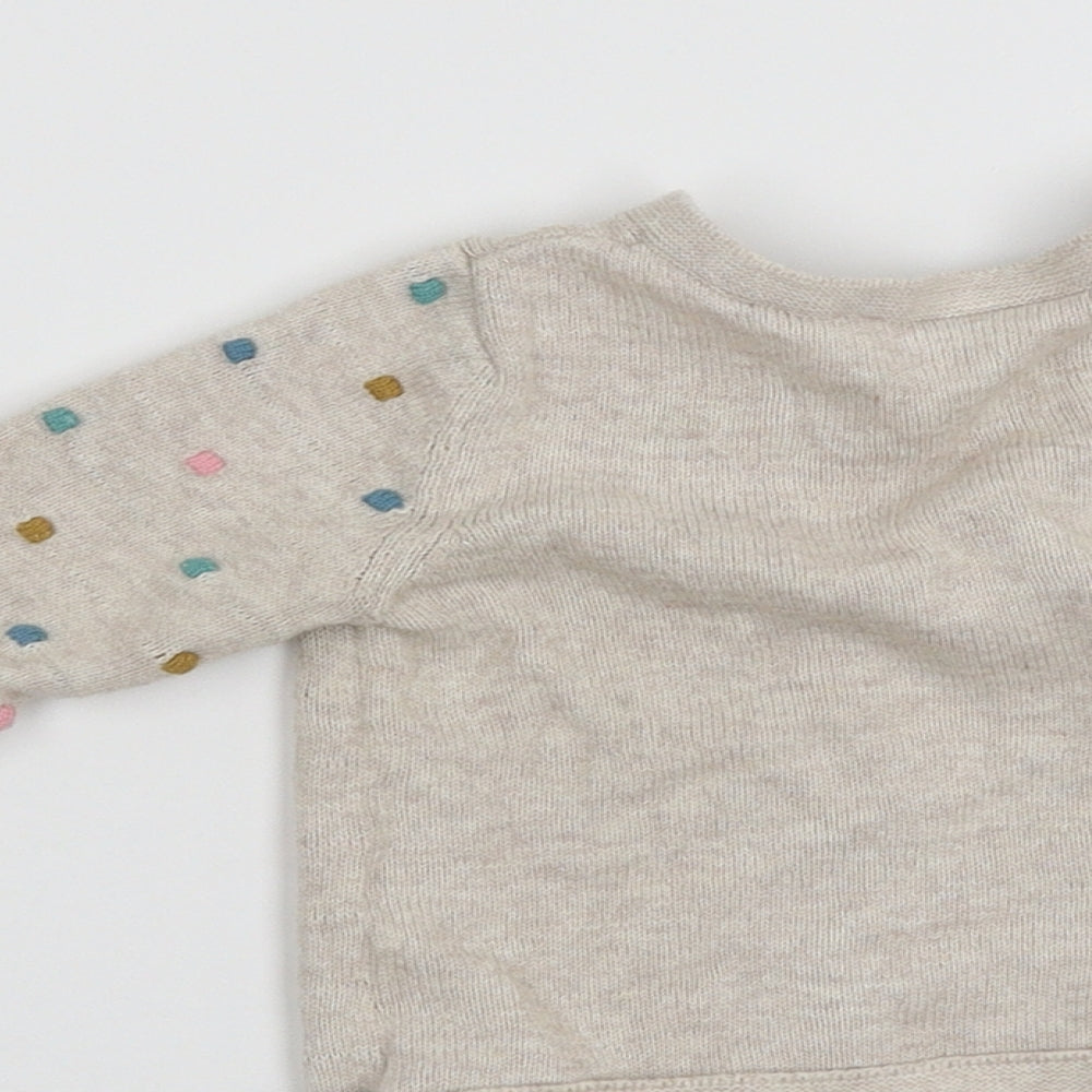 TU Baby Beige Cardigan Jumper Size 3-6 Months