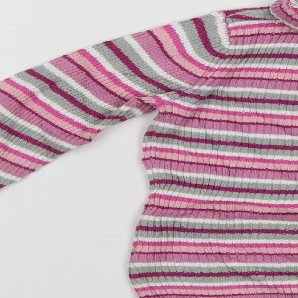 George Baby Multicoloured Striped Henley Jumper Size 12-18 Months