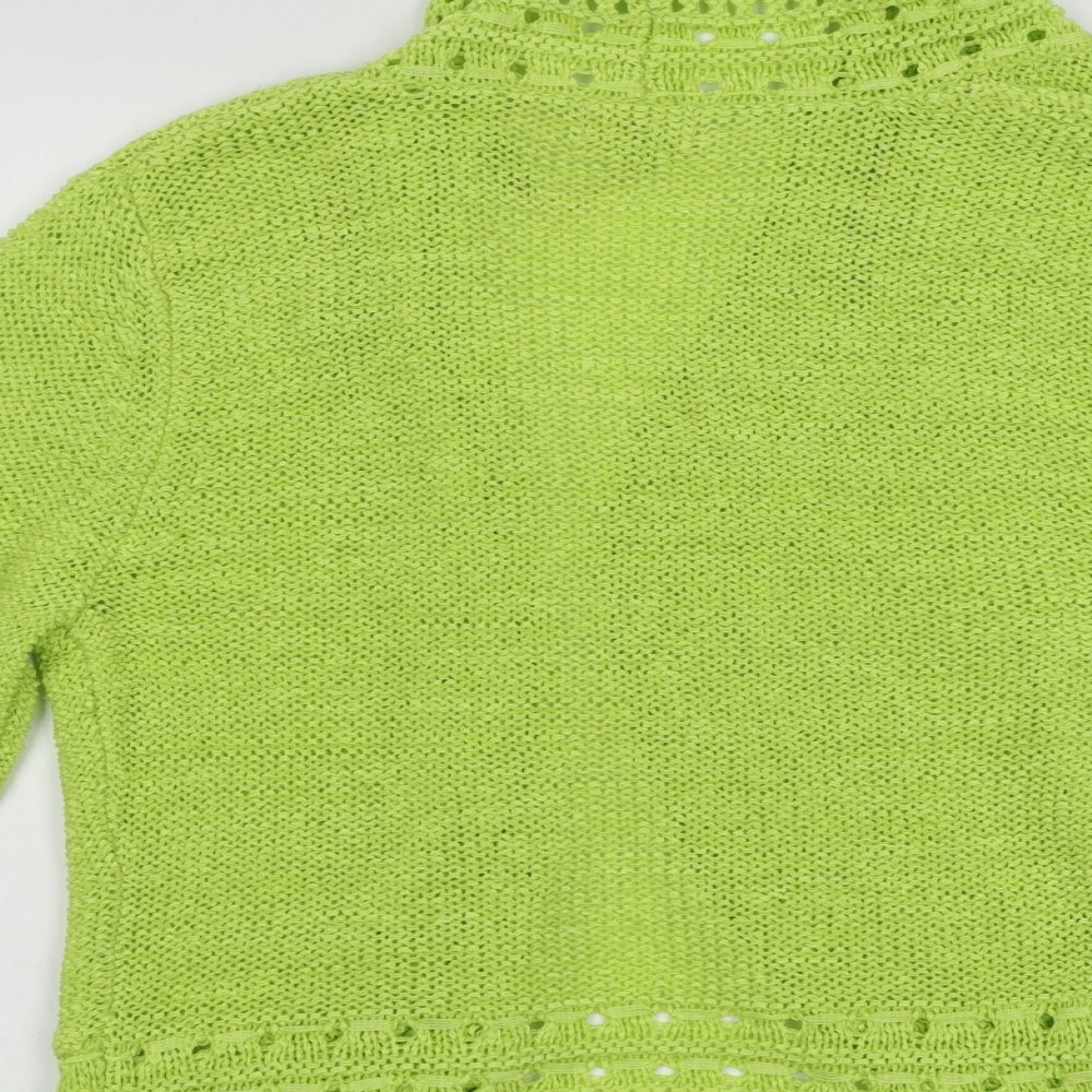 Soon Womens Green Cardigan Jumper Size 14