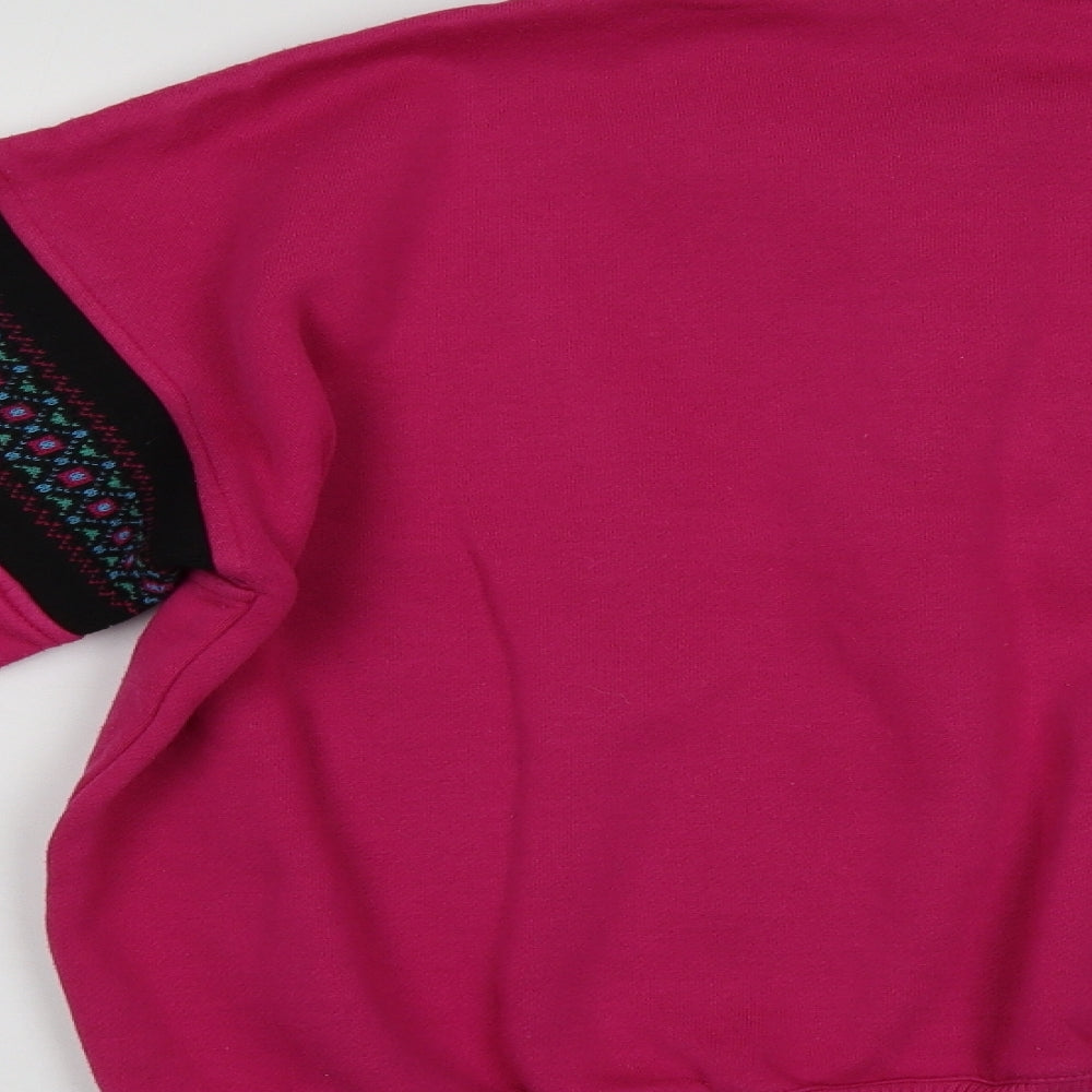Para Womens Pink Pullover Sweatshirt Size L