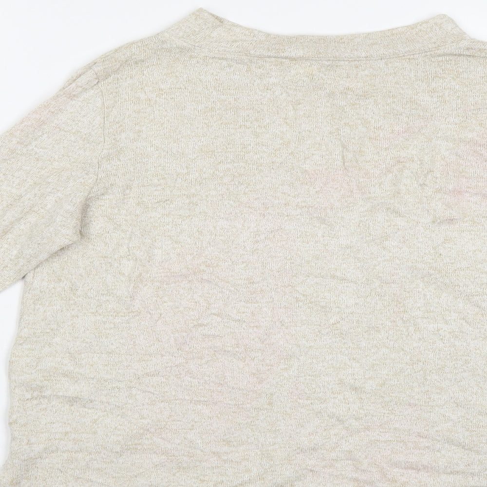H&M Womens Beige Pullover Jumper Size XS