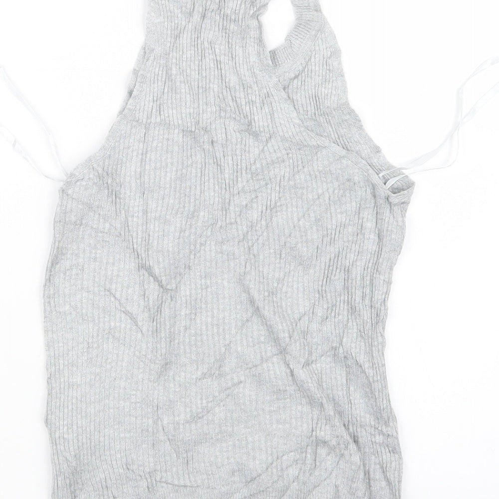 Atmosphere Womens Grey Basic T-Shirt Size 8