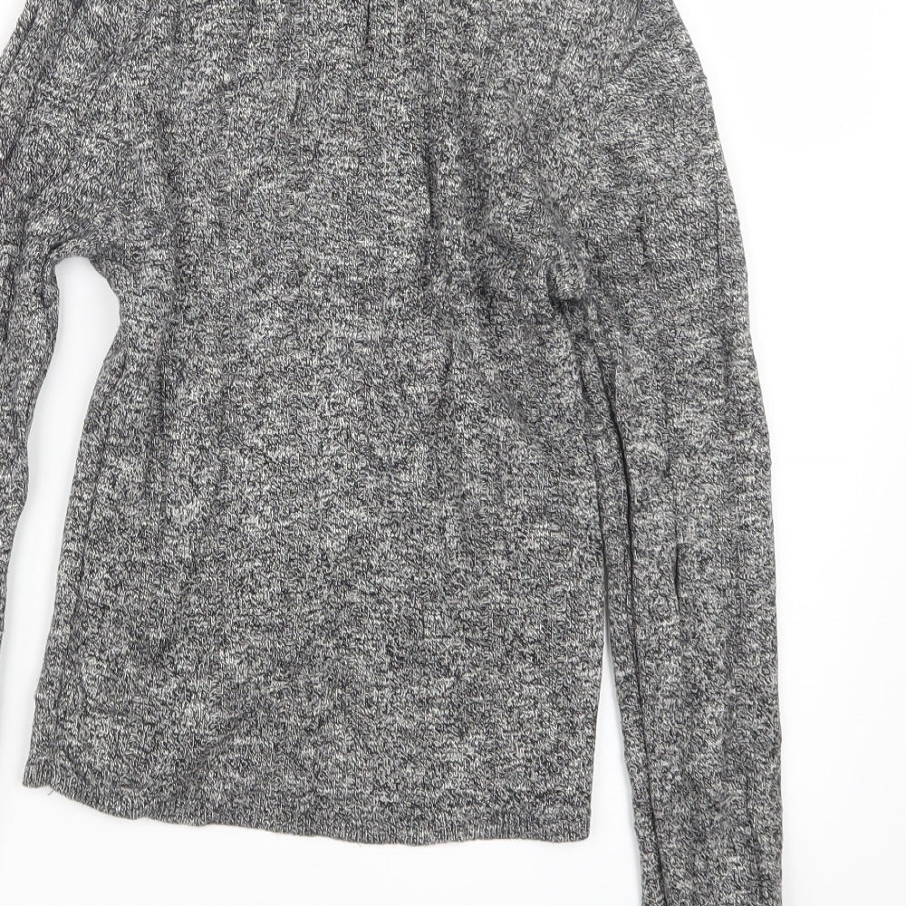 New Look Womens Grey Knit Pullover Jumper Size 8
