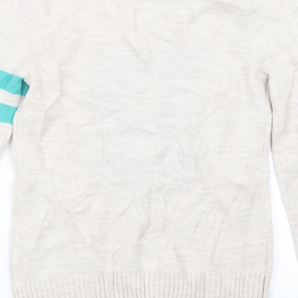 BSK Womens Beige Knit Pullover Jumper Size S
