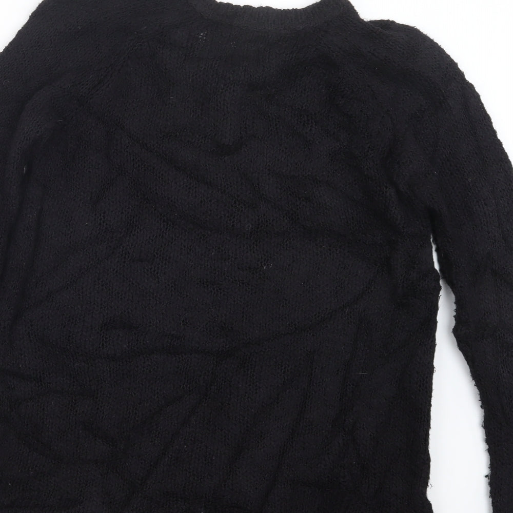 Topshop Womens Black Knit Pullover Jumper Size 6