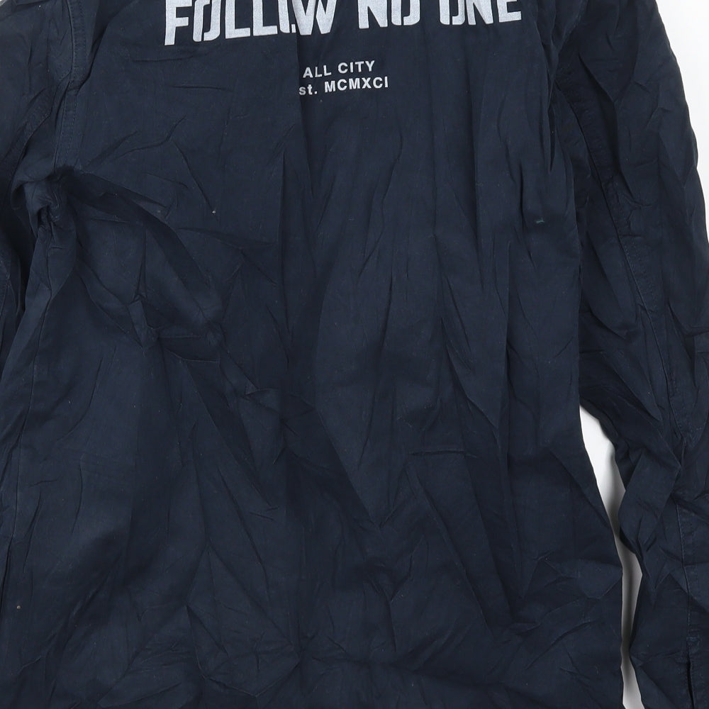 Pull & Bear Mens Blue Jacket Size S - Follow No One