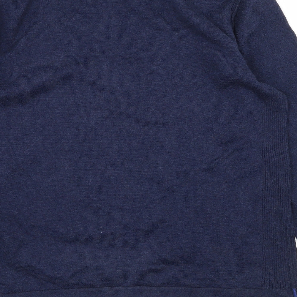 W8 Mens Blue Knit Pullover Jumper Size M