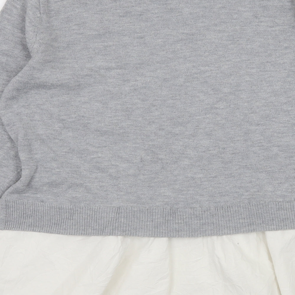 H&M Womens Grey Knit Pullover Jumper Size M
