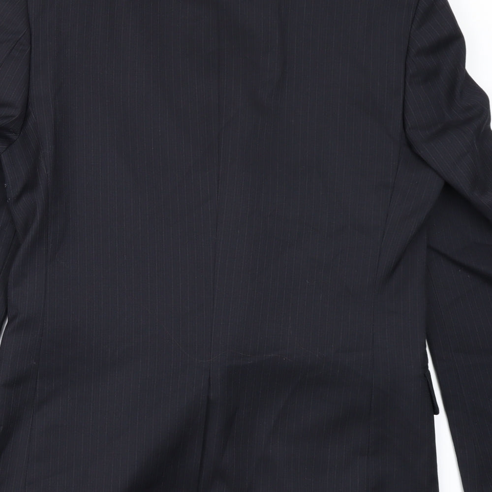 Burton Mens Black Striped Jacket Blazer Size 36