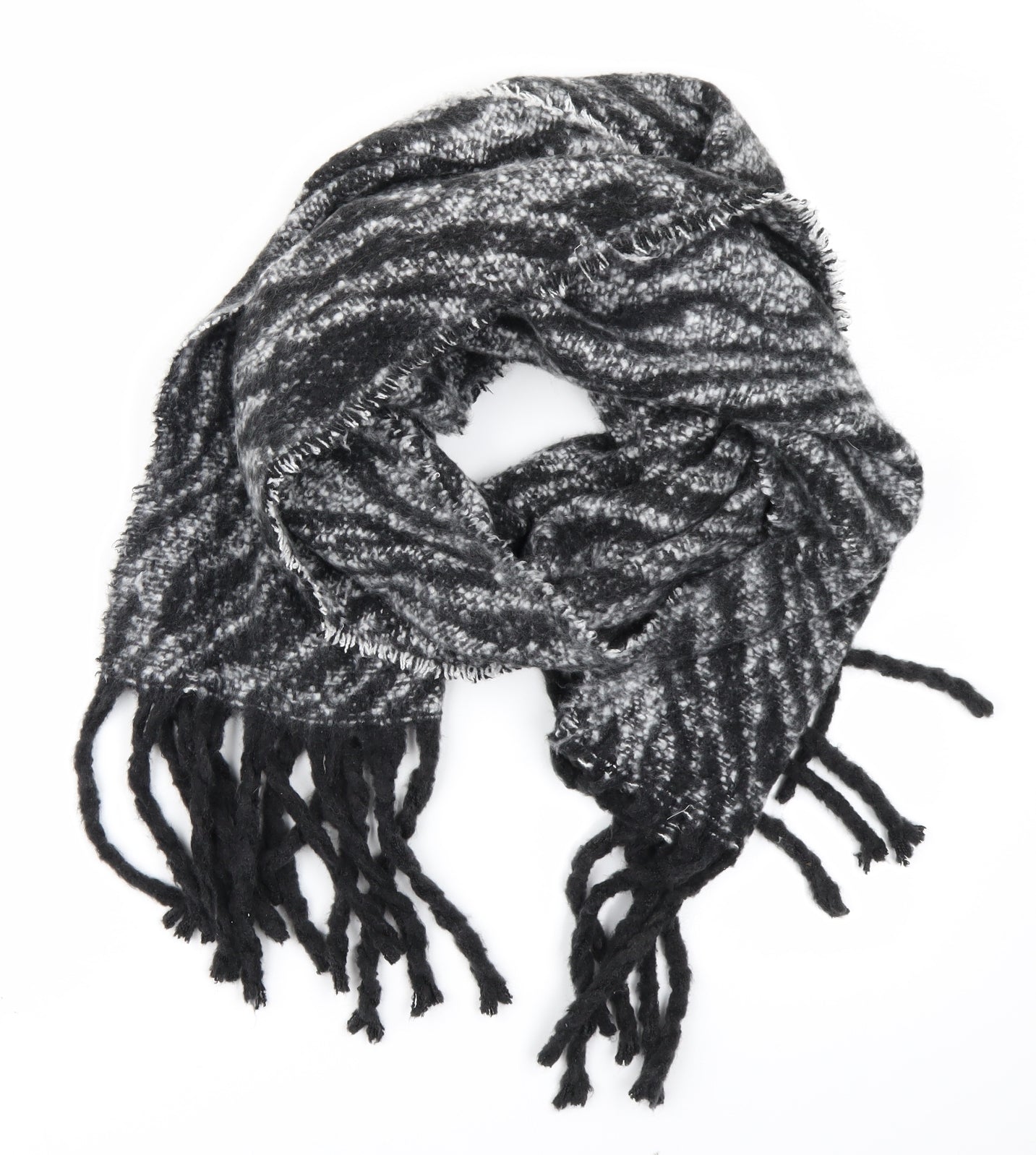 Peacocks Womens Black Knit Scarf