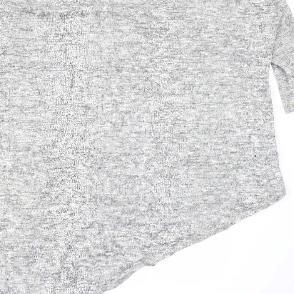 Wallis Womens Grey Basic T-Shirt Size M