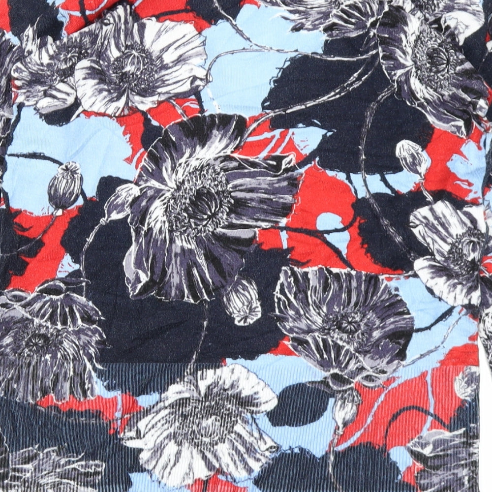 Linea Womens Blue Floral Pullover Jumper Size 10