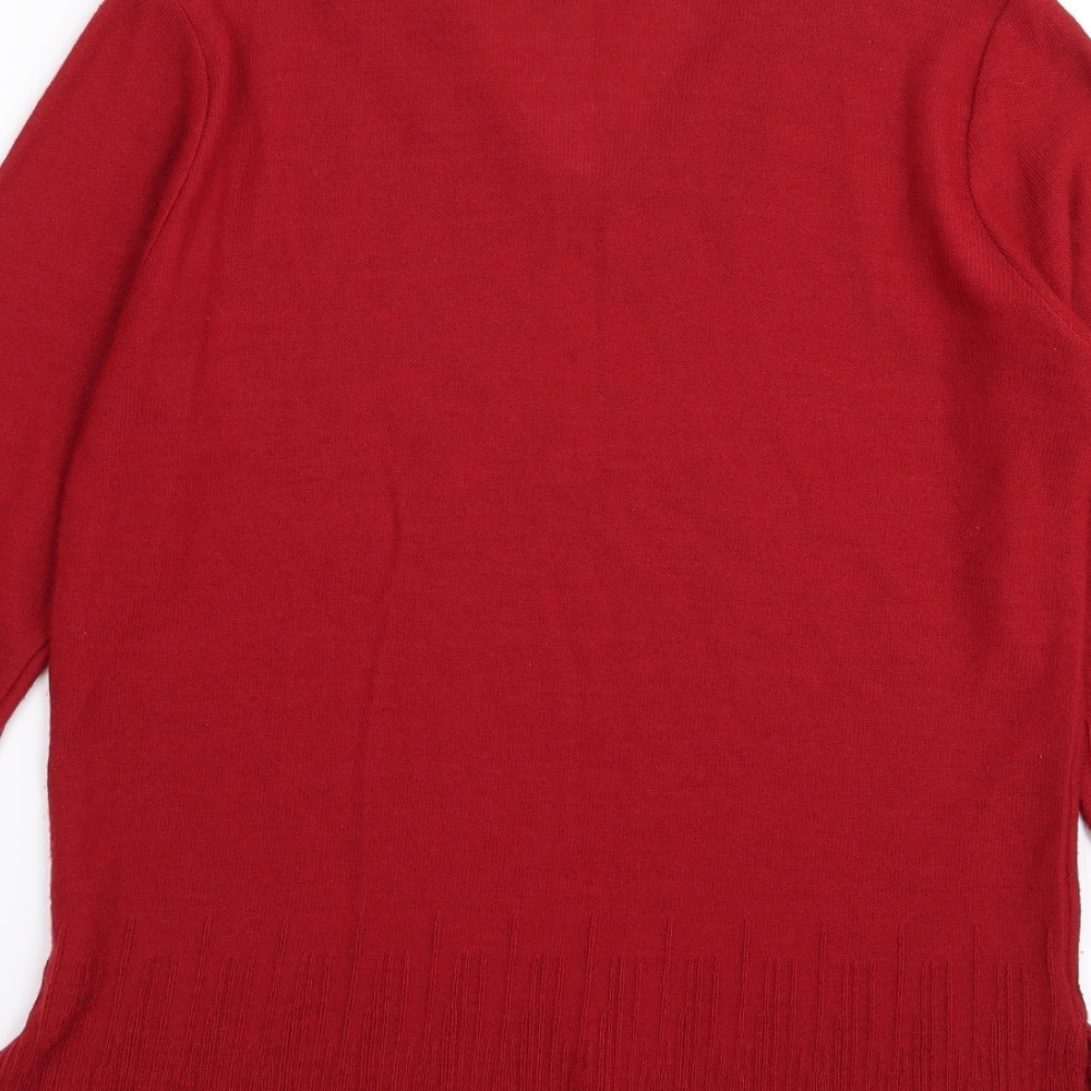 brivivi Womens Red Pullover Jumper Size 6