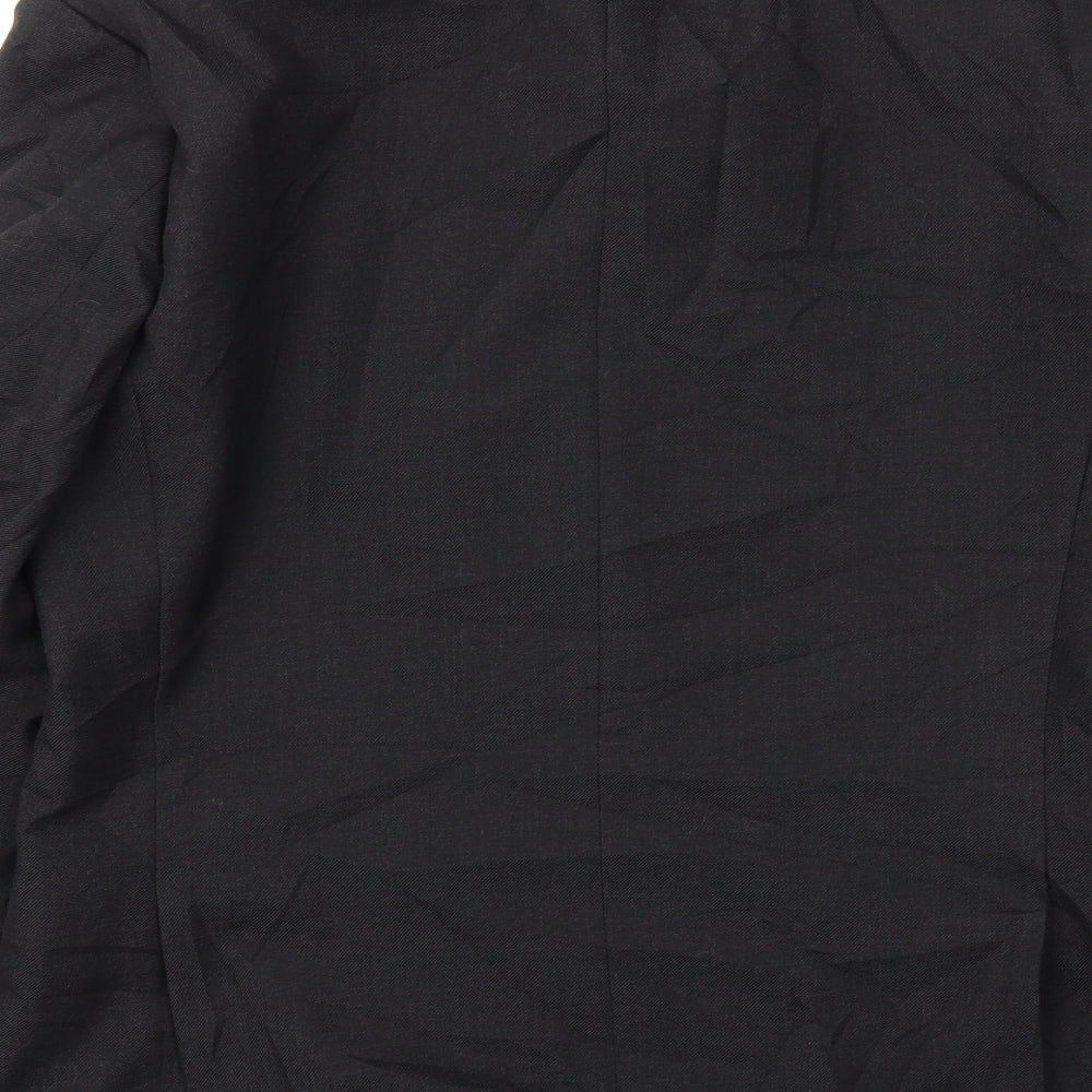LEITHAUSER Mens Black Jacket Blazer Size 44