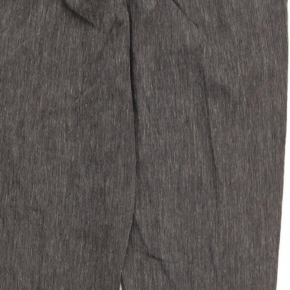 18 Womens Brown Trousers Size M L27 in