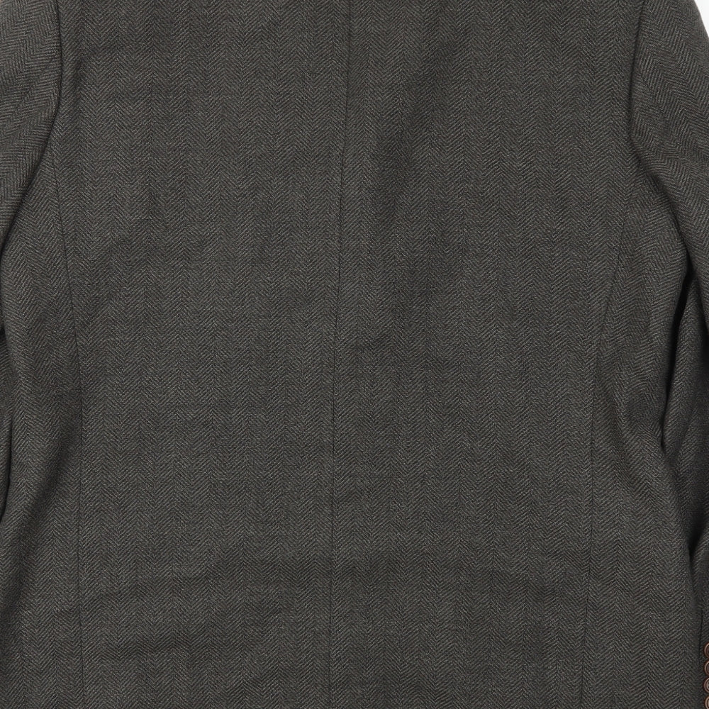 M&S Mens Brown Jacket Blazer Size 44
