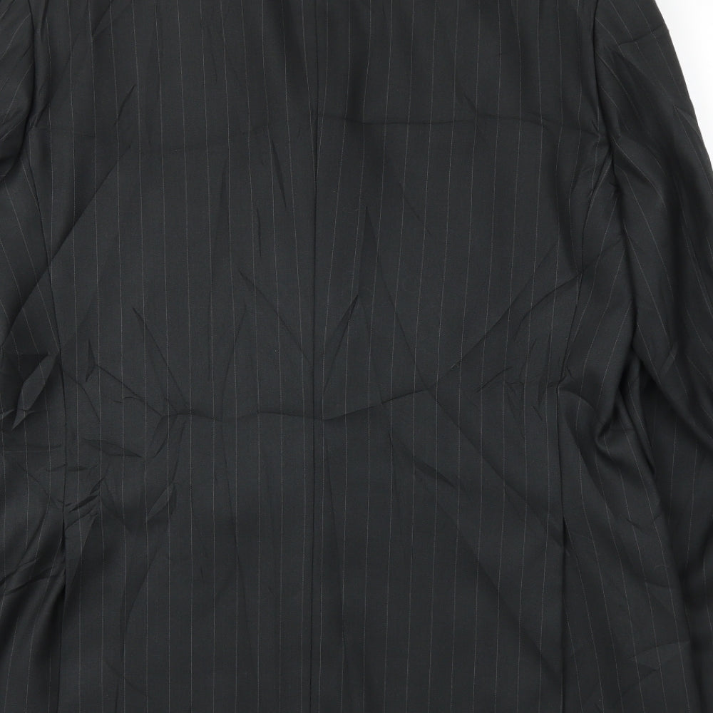 Milan Mens Black Striped Jacket Blazer Size 40