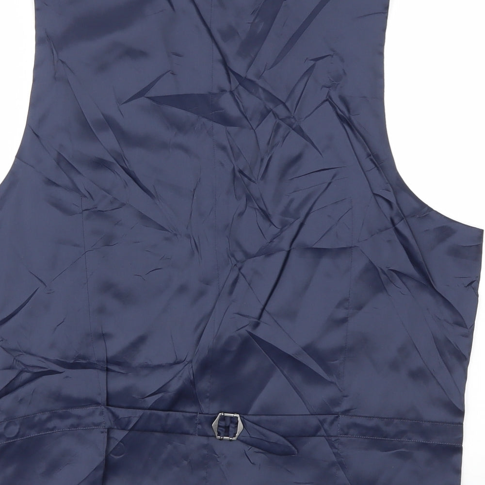 Marks & Spencer Mens Blue Jacket Suit Waistcoat Size M