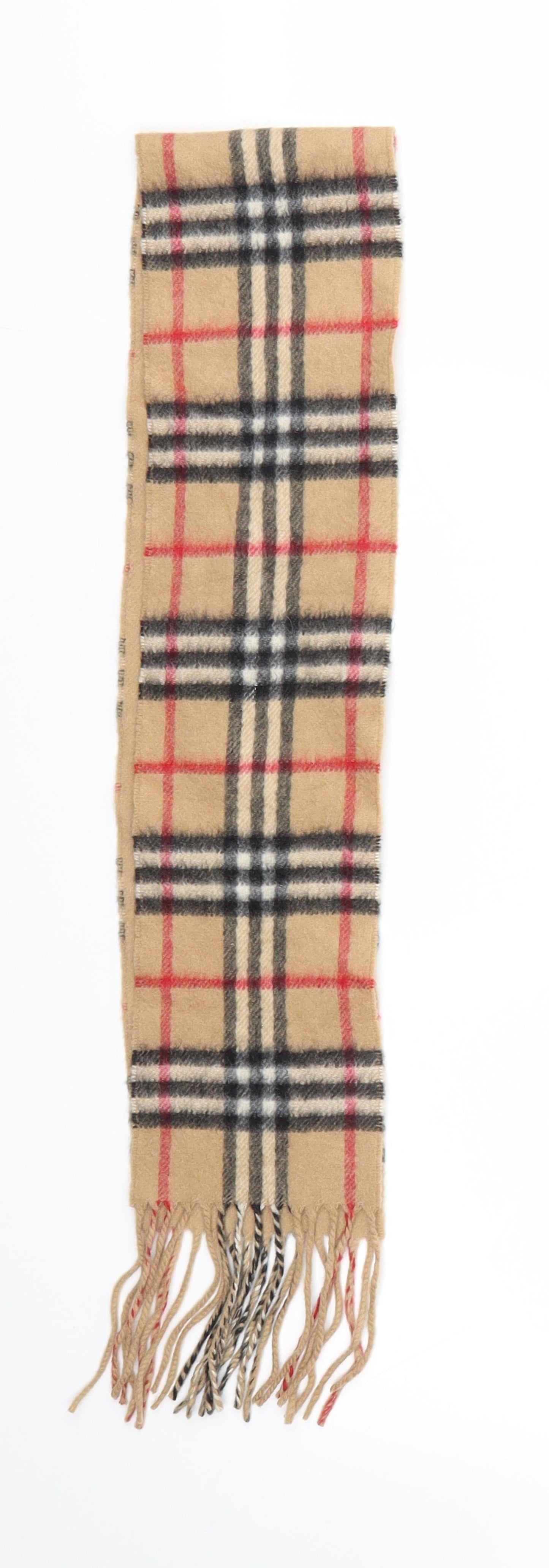 Preworn Womens Brown Check Scarf