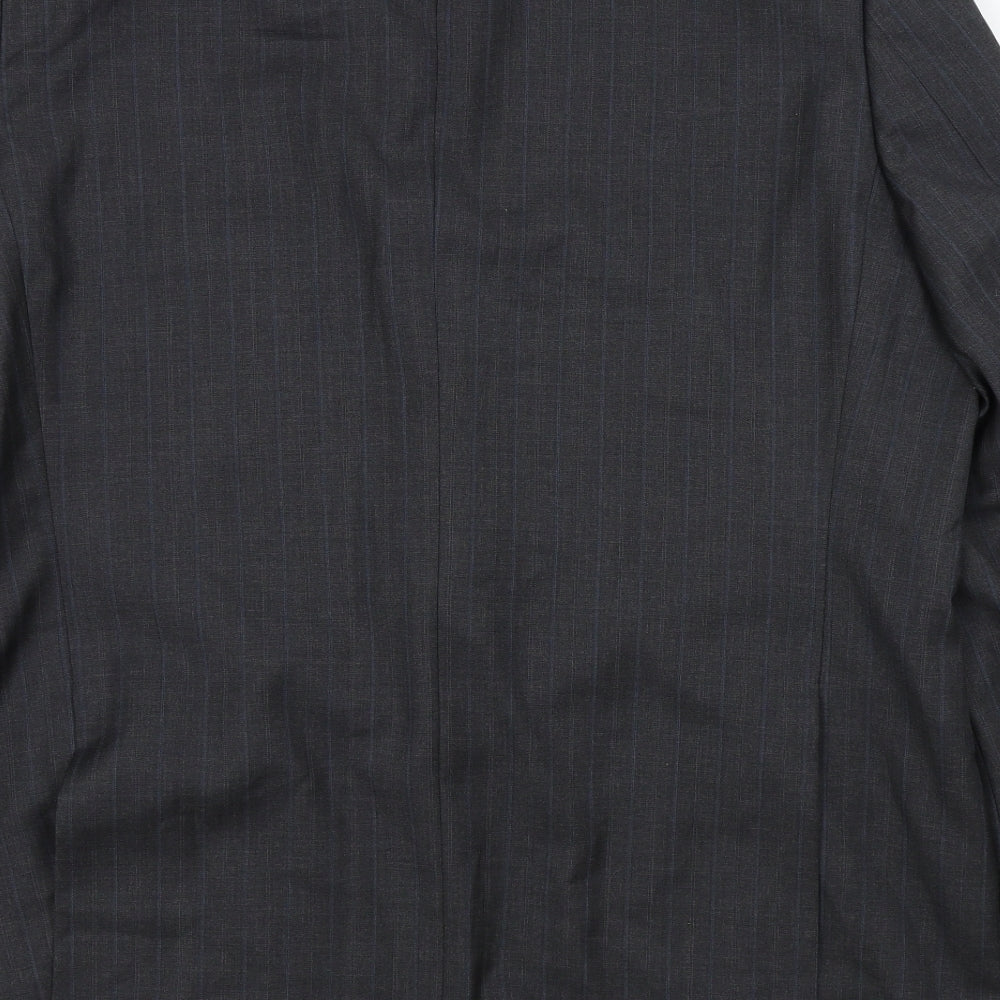 greenwood Mens Grey Striped Jacket Suit Jacket Size XL