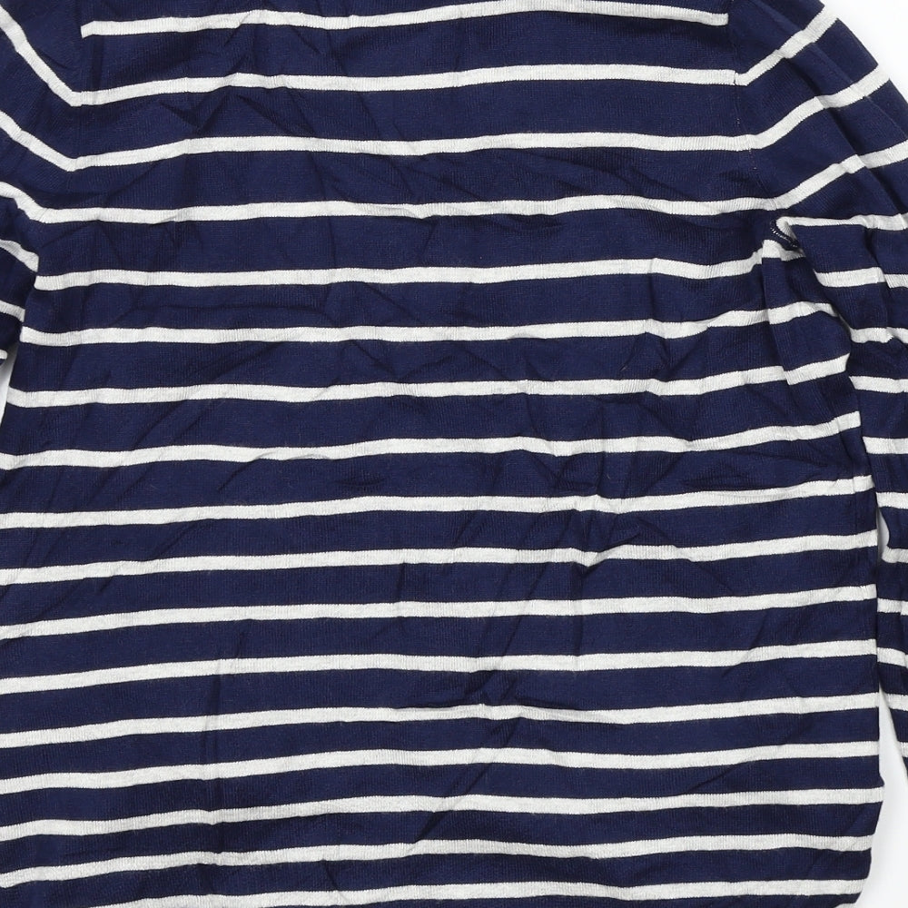 InTown Womens Blue Striped Cardigan Jumper Size S
