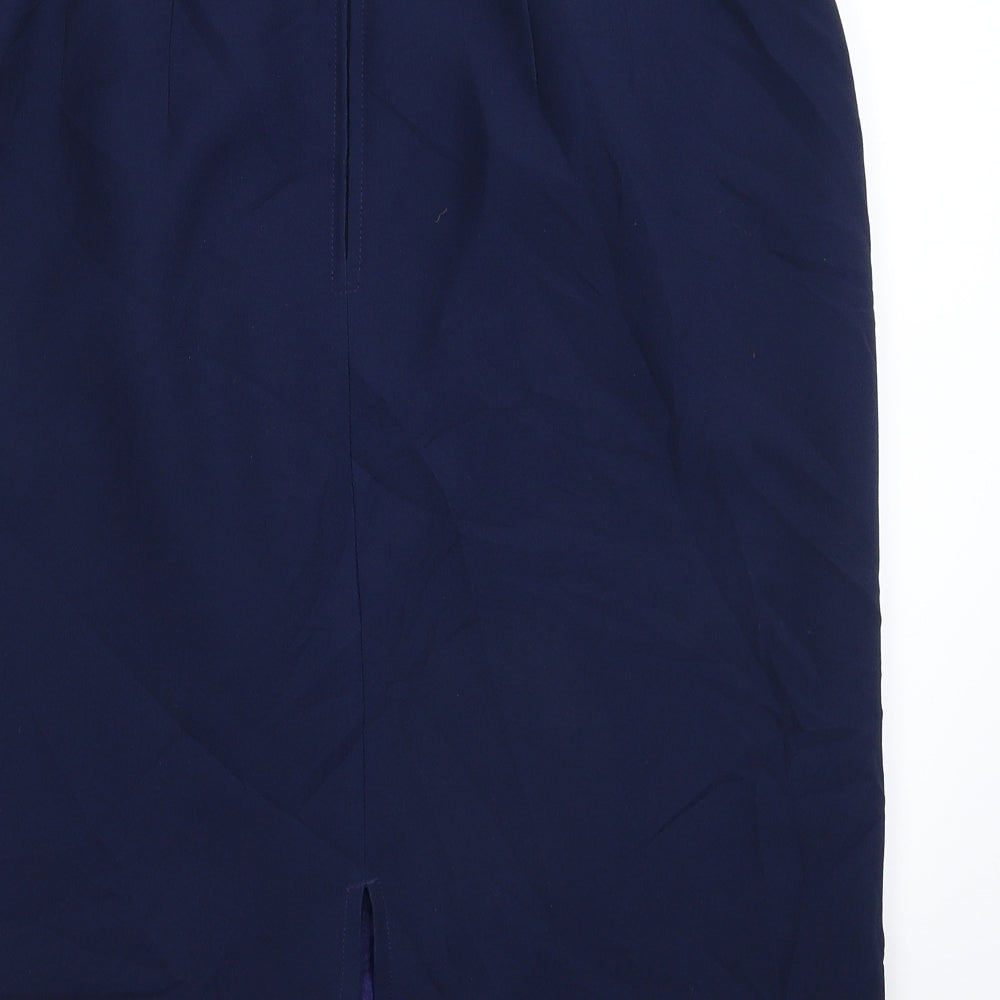 Preworn Womens Blue Straight & Pencil Skirt Size 32 in