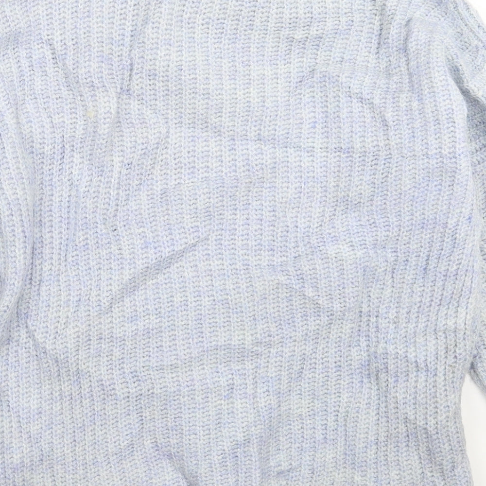 Zara Womens Blue Knit Pullover Jumper Size M